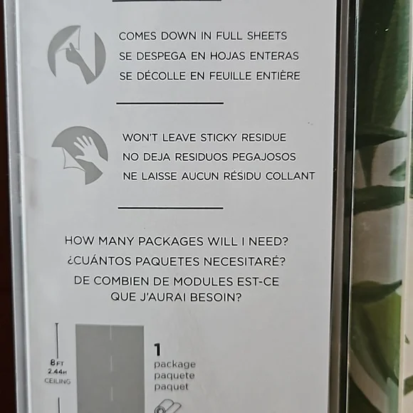 WALL POPS peel and stick wallpaper palm leaves 🍃 - Picture 5 of 15